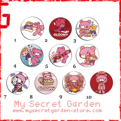 Gloomy Bear Anime Pinback Button Badge Set ( or Hair Ties / 4.4 cm Badge / Magnet / Keychain Set )